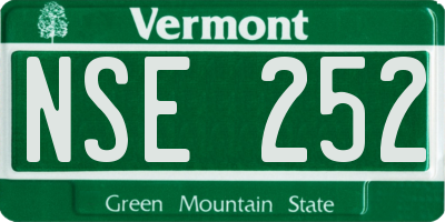 VT license plate NSE252
