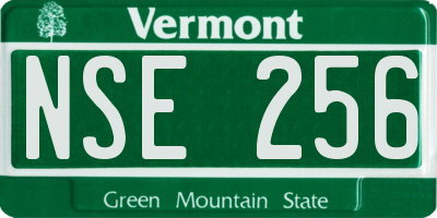 VT license plate NSE256