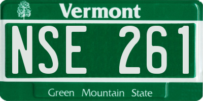 VT license plate NSE261