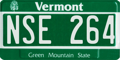 VT license plate NSE264