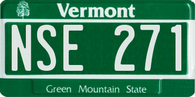 VT license plate NSE271