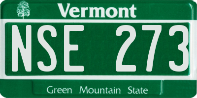 VT license plate NSE273