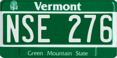 VT license plate NSE276