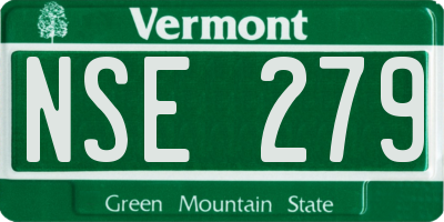 VT license plate NSE279