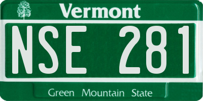 VT license plate NSE281