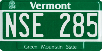 VT license plate NSE285