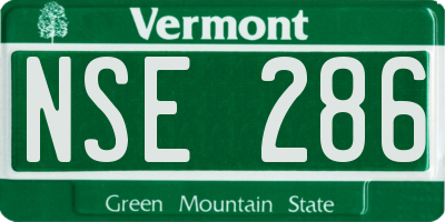 VT license plate NSE286