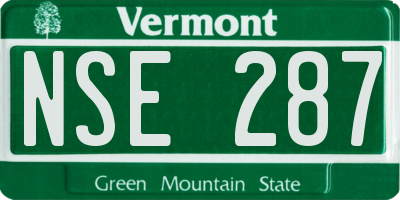 VT license plate NSE287