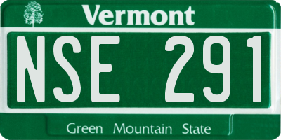 VT license plate NSE291