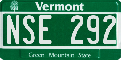 VT license plate NSE292