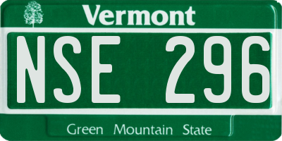 VT license plate NSE296