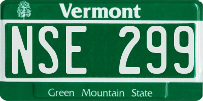 VT license plate NSE299