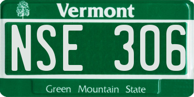 VT license plate NSE306
