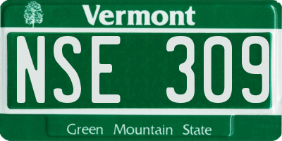 VT license plate NSE309