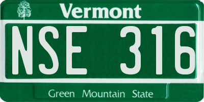VT license plate NSE316