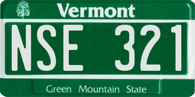 VT license plate NSE321