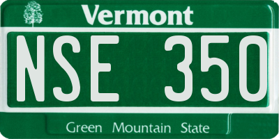 VT license plate NSE350