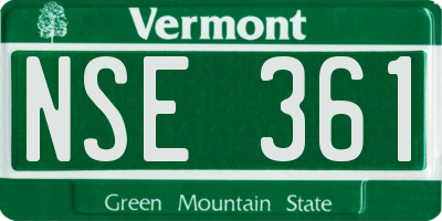 VT license plate NSE361
