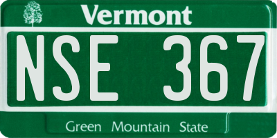 VT license plate NSE367