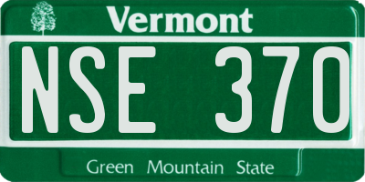 VT license plate NSE370