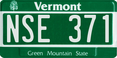 VT license plate NSE371