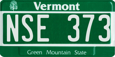 VT license plate NSE373