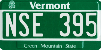 VT license plate NSE395