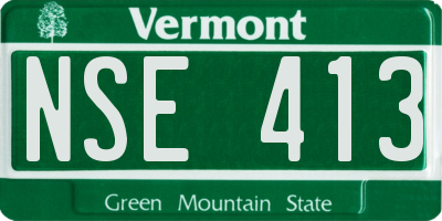 VT license plate NSE413