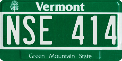 VT license plate NSE414