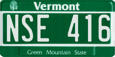 VT license plate NSE416