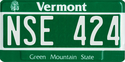 VT license plate NSE424