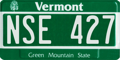 VT license plate NSE427