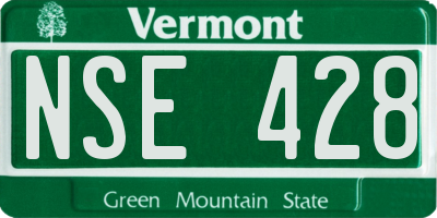 VT license plate NSE428