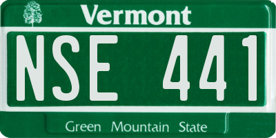 VT license plate NSE441