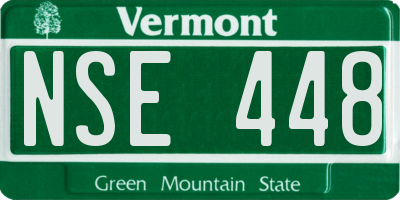 VT license plate NSE448