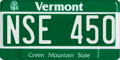 VT license plate NSE450