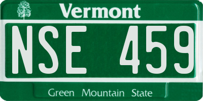 VT license plate NSE459