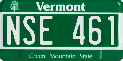 VT license plate NSE461