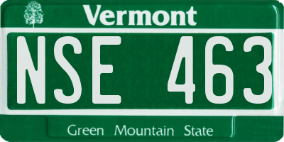 VT license plate NSE463