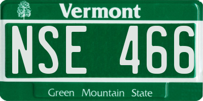 VT license plate NSE466