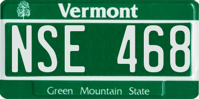 VT license plate NSE468