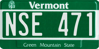 VT license plate NSE471