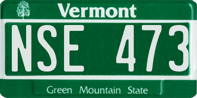 VT license plate NSE473