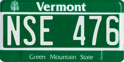VT license plate NSE476
