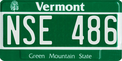 VT license plate NSE486
