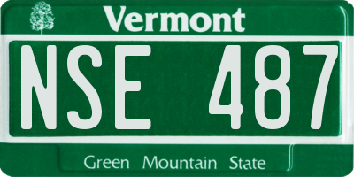 VT license plate NSE487