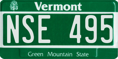 VT license plate NSE495