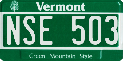 VT license plate NSE503