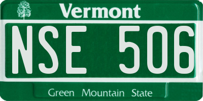 VT license plate NSE506