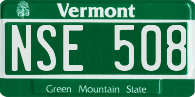 VT license plate NSE508